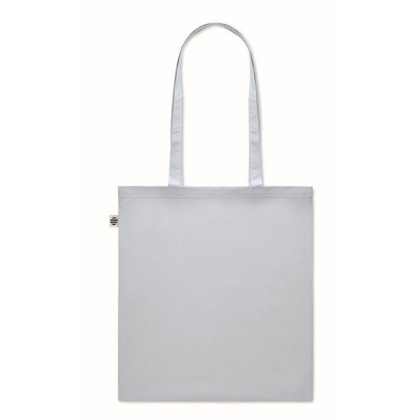 Obrázky: Sv.modrá nákupná taška z recykl. bavlny 140 g/m2, Obrázok 3