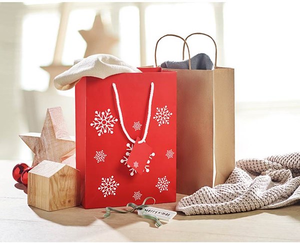Obrázky: Stredná papierová taška, vianočný motív, 22x30 cm, Obrázok 2
