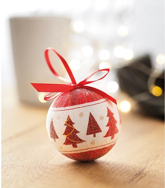 Obrázky: Vianočná guľa s motívom vianočných stromčekov, Obrázok 4