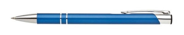 Obrázky: Matné hliníkové guličkové pero LARA, tmavomodré, Obrázok 2
