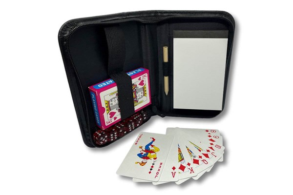 Obrázky: Sada hracích kariet a 6 kociek v čiernom puzdre, Obrázok 4