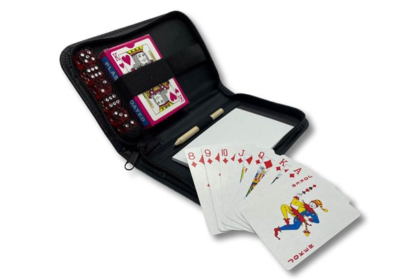 Obrázky: Sada hracích kariet a 6 kociek v čiernom puzdre, Obrázok 5