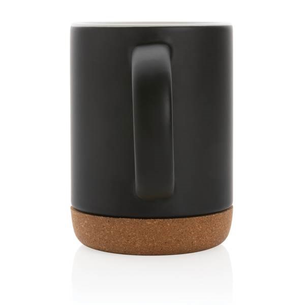 Obrázky: Keramický hrnček ,korkový podstavec 280 ml čierny, Obrázok 3