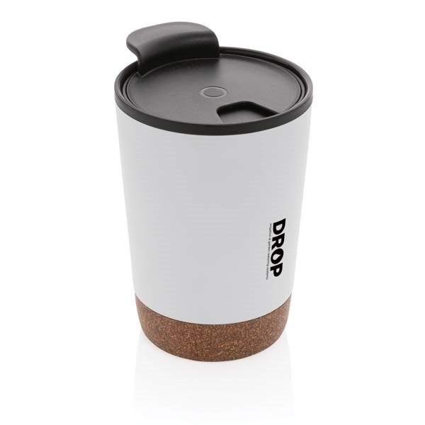 Obrázky: Termohrnček, recykl. plast a oceľ 300 ml biely, Obrázok 6