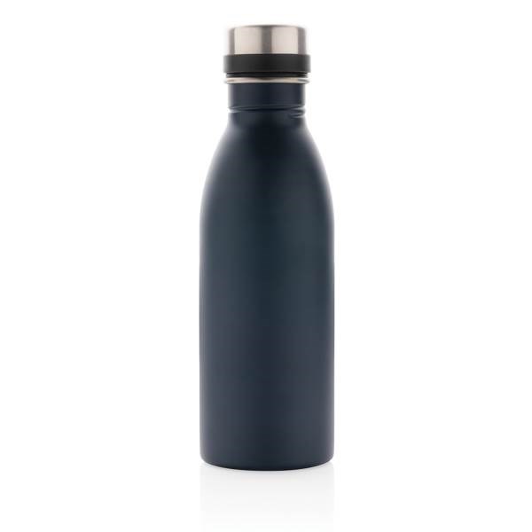 Obrázky: Fľaša na vodu z recykl.nerez.ocele500 ml tm.modrá, Obrázok 2