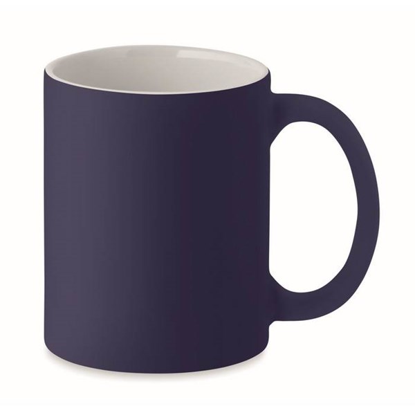 Obrázky: Modro-biely matný keramický hrnček 300 ml
