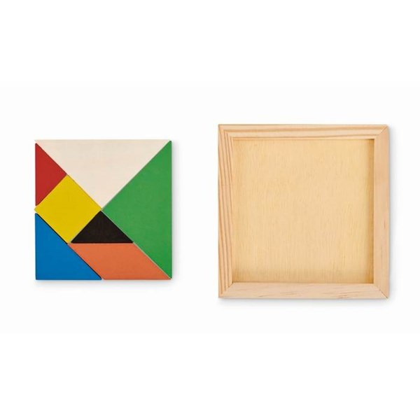 Obrázky: Drevená logická hra - puzzle Tangram, Obrázok 4