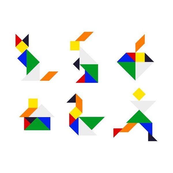 Obrázky: Drevená logická hra - puzzle Tangram, Obrázok 10