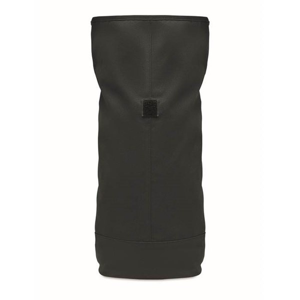Obrázky: Čierny rolltop ruksak z praného plátna, Obrázok 5