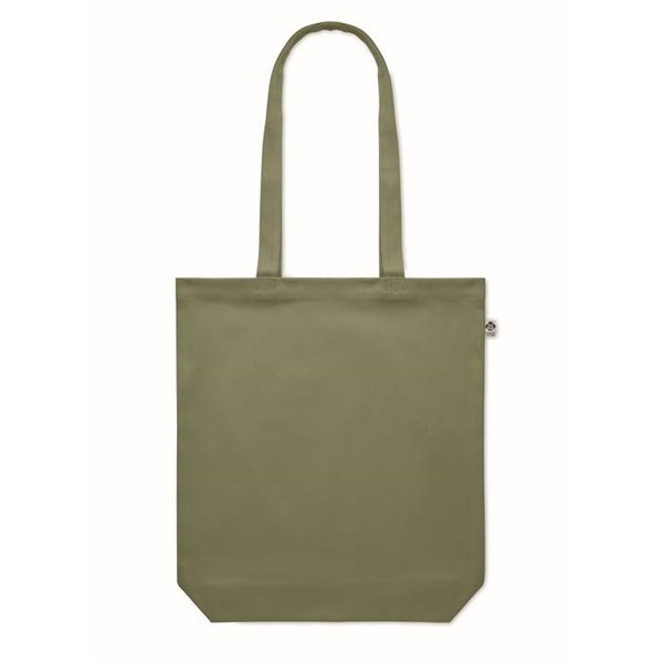 Obrázky: Nákupná taška z organickej bavlny 270g, zelená, Obrázok 4
