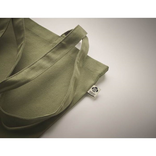 Obrázky: Nákupná taška z organickej bavlny 270g, zelená, Obrázok 5