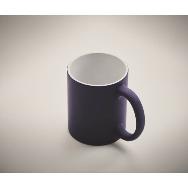 Obrázky: Modro-biely matný keramický hrnček 300 ml, Obrázok 5