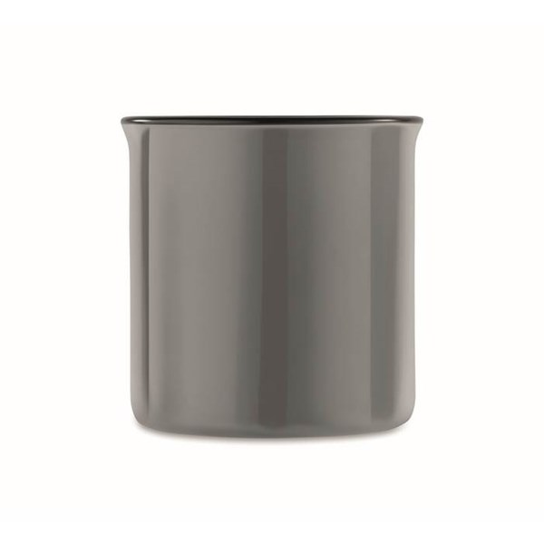 Obrázky: Keramický vintage hrnček 250 ml šedo-biely, Obrázok 3