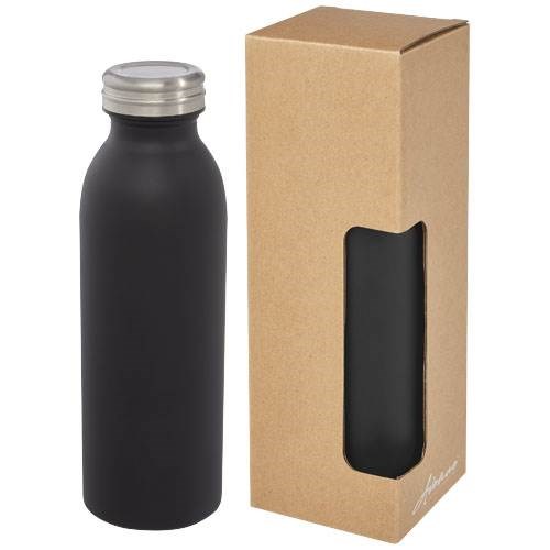 Obrázky: Medená fľaša, vákuová izolácia čierna, 500ml