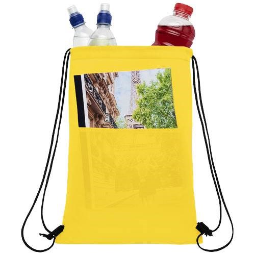 Obrázky: Žltá chladiaca taška/ruksak na 12 plechoviek, Obrázok 3