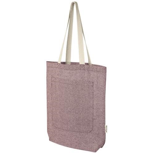 Obrázky: Nákup. taška-vrecko 150 g, rec. bavlna, bordó