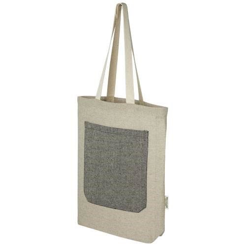 Obrázky: Nákup.taška-vrecko 150g,rec.bavlna,prírodná/čierna