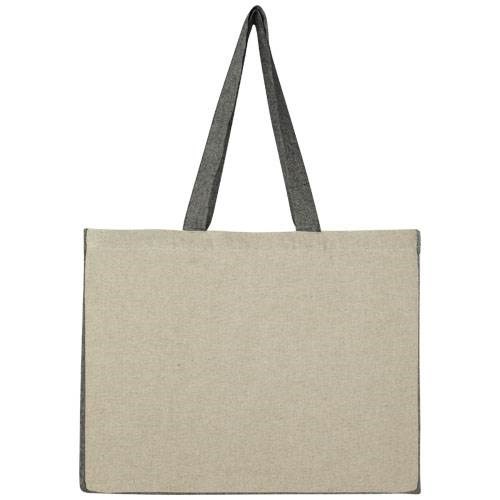Obrázky: Nákupná taška rec. bavlna 190 g, kontrastné boky, Obrázok 2