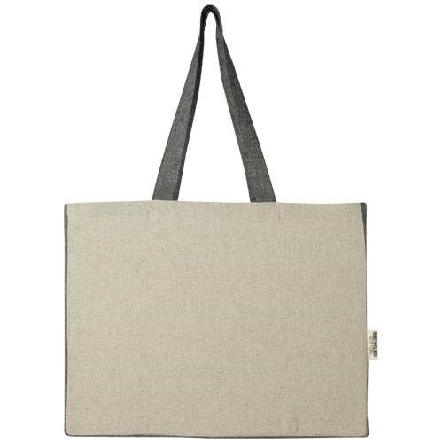 Obrázky: Nákupná taška rec. bavlna 190 g, kontrastné boky, Obrázok 6