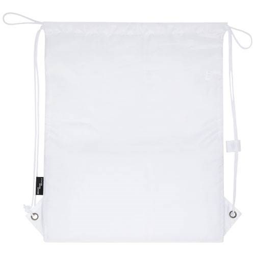 Obrázky: Recyklovaný biely skladací ruksak, predné vrecko, Obrázok 3