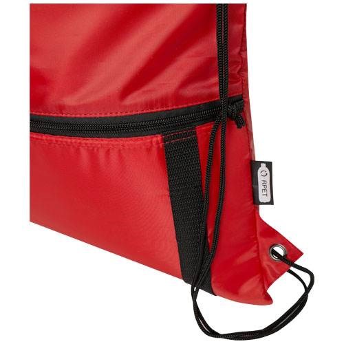Obrázky: Recyklovaný červený skladací ruksak, predné vrecko, Obrázok 4