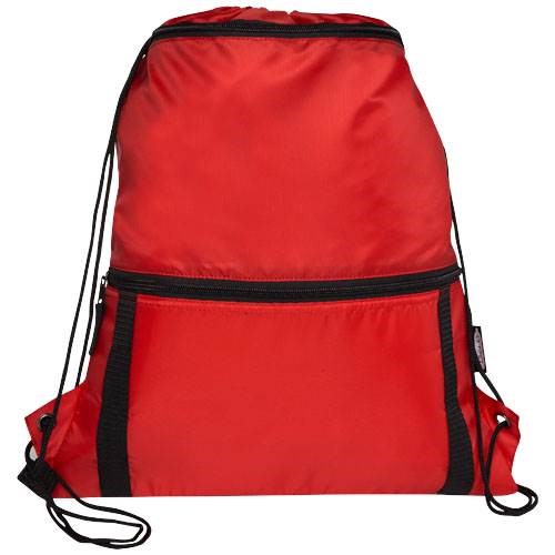 Obrázky: Recyklovaný červený skladací ruksak, predné vrecko, Obrázok 9