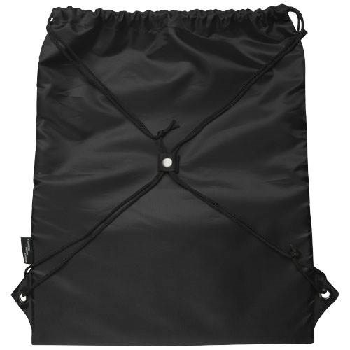 Obrázky: Recyklovaný čierny skladací ruksak, predné vrecko, Obrázok 6