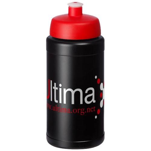 Obrázky: Športová fľaša 500 ml, čierna, červené viečko, Obrázok 2