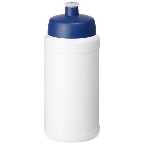 Obrázky: Športová fľaša 500 ml, biela, modré viečko