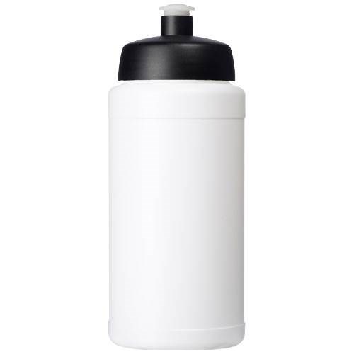 Obrázky: Športová fľaša 500 ml, biela, čierne viečko, Obrázok 2