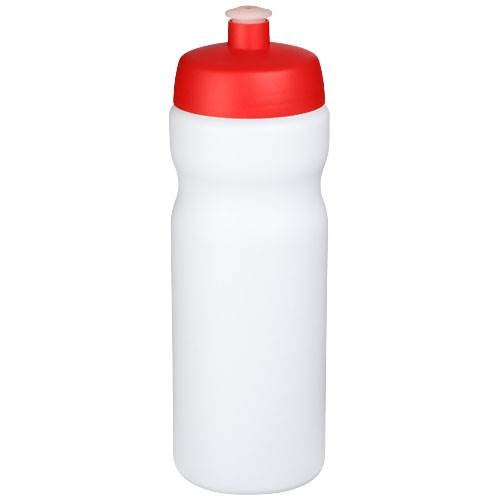 Obrázky: Športová fľaša 650 ml, biela, červené viečko, Obrázok 1