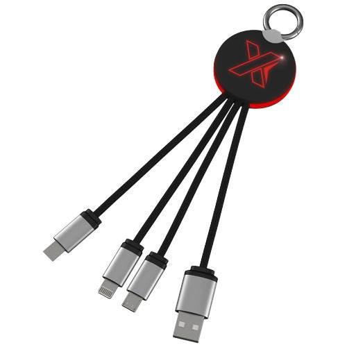 Obrázky: Dobíjací kábel s guľatým červeným svietiacim logom, Obrázok 1