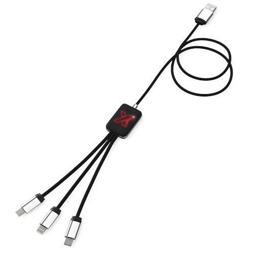 Obrázky: Dlhý dobíjací kábel s červeným svietiacim logom, Obrázok 2