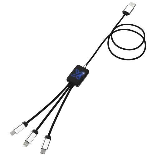 Obrázky: Dlhý dobíjací kábel s modrým svietiacim logom, Obrázok 1
