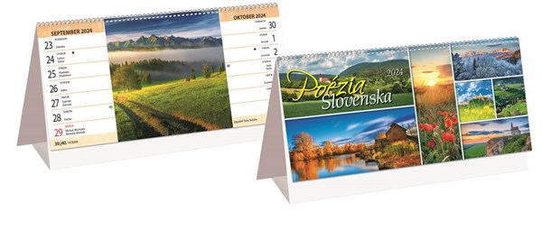 Obrázky: POÉZIA SLOVENSKA, stolový  štrnásťdenný kalendár, 297x138 mm, Obrázok 2