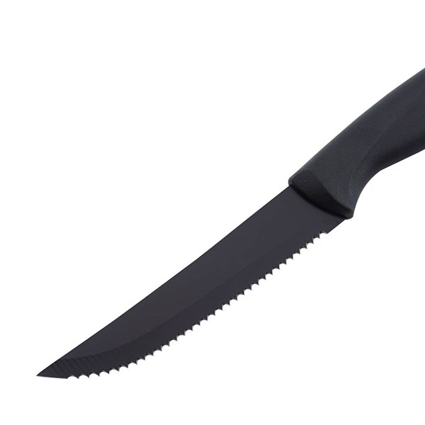 Obrázky: Čierny steakový nôž s čiernou čepeľou, Obrázok 2