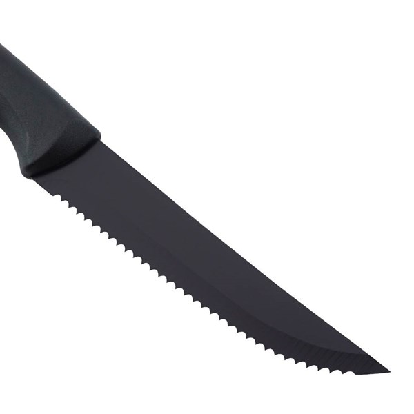 Obrázky: Čierny steakový nôž s čiernou čepeľou, Obrázok 4