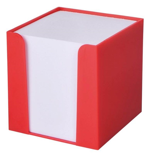 Obrázky: Červený plast.zásobník s lístkami na poznámky, Obrázok 1