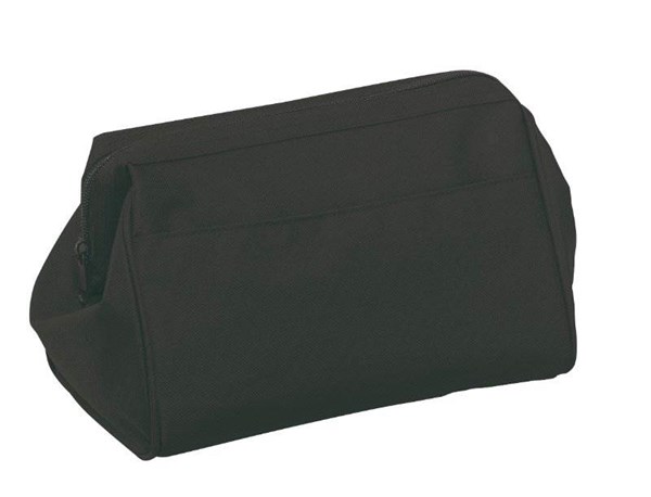 Obrázky: Čierna polyesterová kozmetická taška na zips