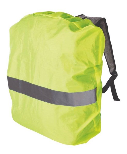 Obrázky: Žltý voči vode odolný poťah na ruksak,reflexný pás, Obrázok 1