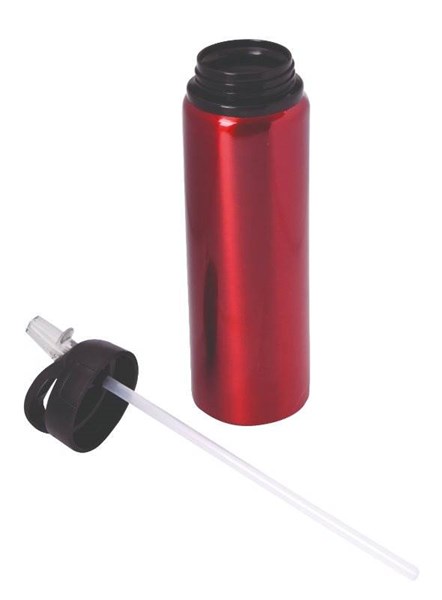Obrázky: Červená hliníková fľaša na pitie 800 ml s pítkom, Obrázok 2