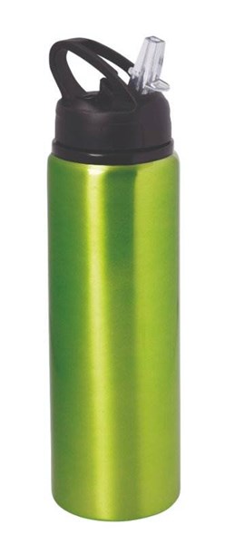 Obrázky: Zelená hliníková fľaša na pitie 800 ml s pítkom, Obrázok 1