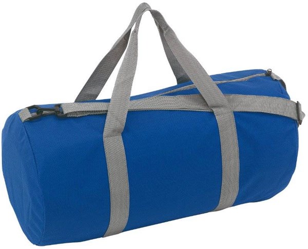 Obrázky: Modrá jednoduchá športová taška, šedé popruhy, Obrázok 1