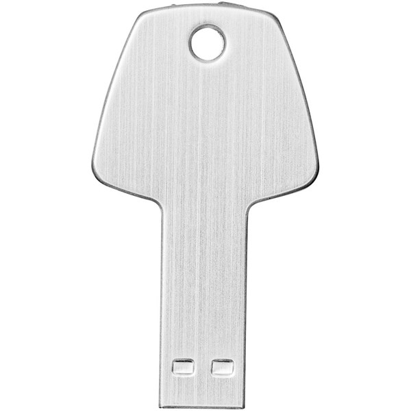 Obrázky: Strieb. hliníkový USB flash disk 2GB, tvar kľúča