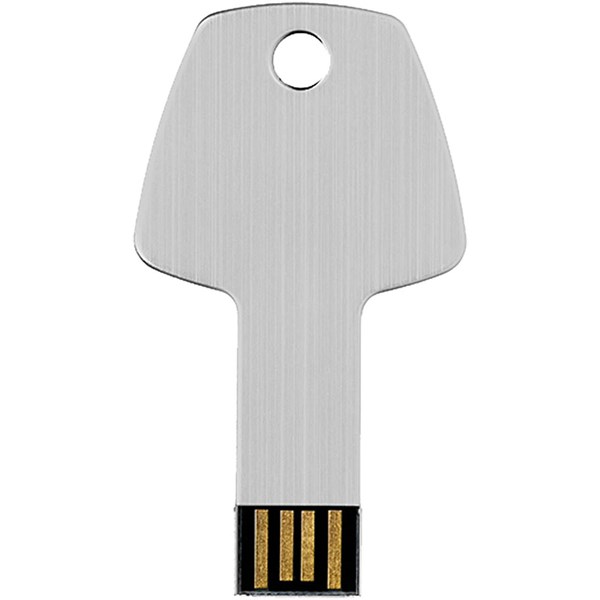 Obrázky: Strieb.hliníkový USB flash disk 32GB, tvar kľúča, Obrázok 2