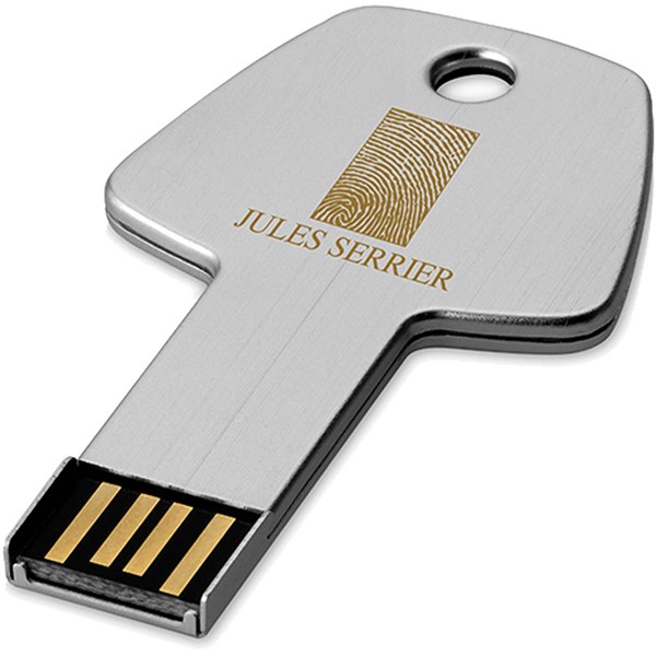 Obrázky: Strieb.hliníkový USB flash disk 32GB, tvar kľúča, Obrázok 4