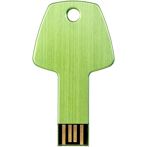 Obrázky: Zelený hliníkový USB flash disk 16GB, tvar kľúča, Obrázok 3