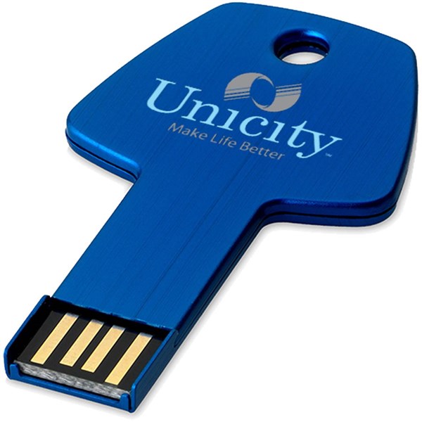 Obrázky: Nám. modrý hliník. USB flash disk 32GB, tvar kľúča, Obrázok 4
