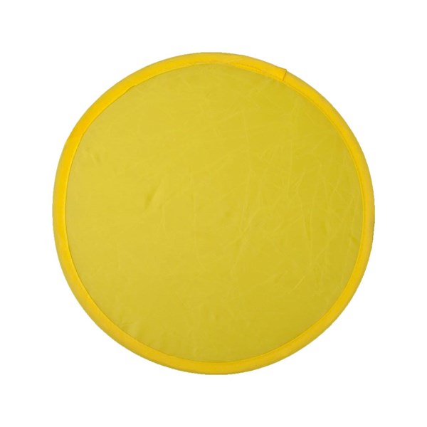 Obrázky: Skladací frisbee - žltý nylónový lietajúci tanier