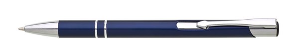 Obrázky: Matné hliníkové guličkové pero LARA, tmavomodré